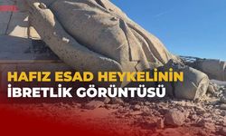 Hafız Esad Heykelinin İbretlik Görüntüsü: 56 Yıllık Diktatörlüğün Yıkılışının Simgesi…