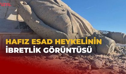 Hafız Esad Heykelinin İbretlik Görüntüsü: 56 Yıllık Diktatörlüğün Yıkılışının Simgesi…