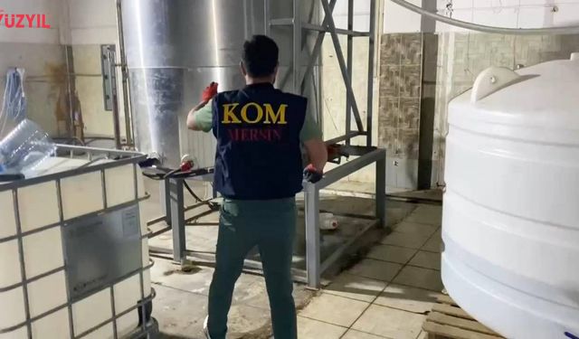 Mersin’de Kaçak Alkol Operasyonu: Etil Alkol Ele Geçirildi