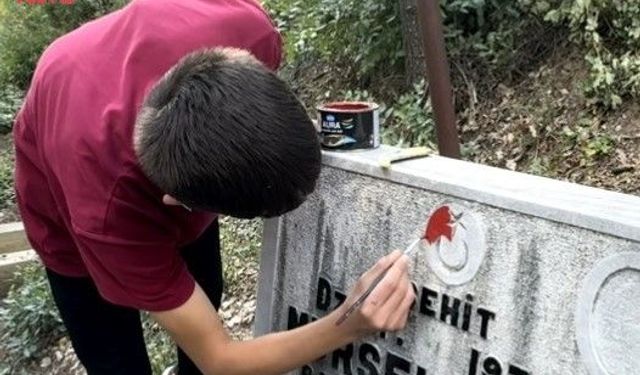Öğrencilerden Şehitlere Vefa